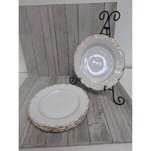 Vintage BOHEMIAN Fine China Set of 4 Bread Dessert Plates Czechoslovakia BOH53